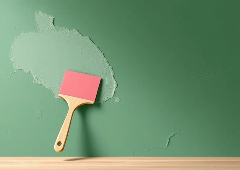 Application d'un enduit décoratif à la lisseuse sur un mur